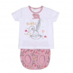 Set of clothes Looney Tunes Baby White Pink