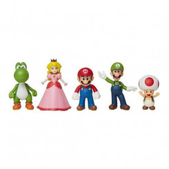 Figuurikomplekt Super Mario Mario ja tema sõbrad 5 tükki
