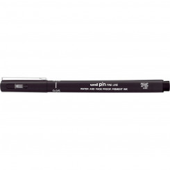 Permanent marker Uni-Ball PIN Fine Line Black (12 Units)