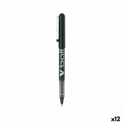 Ручка-роллер Pilot V Ball 0,7 мм Черная (12 шт.)