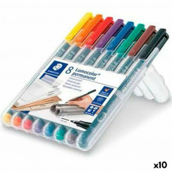 Set of Felt Tip Pens Staedtler Lumocolor 318 F Multicolour 10Units