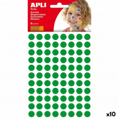 Наклейки Apli Kids Gomets зеленые круглые (10 шт.)