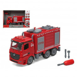 Tuletõrjeauto valguse ja heliga isetehtud komplektiga 37 x 25 cm (37 x 25 cm)