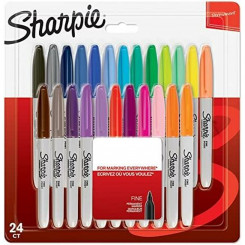 Набор фломастеров Sharpie 24 шт. перманентные разноцветные 0,9 мм