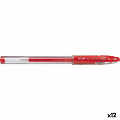 Gel pen Pilot G-3 Grip Red 0,5 mm (12 Units)