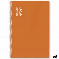 Notebook ESCOLOFI Orange Din A4 50 Sheets (5 Units)