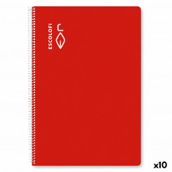 Sülearvuti ESCOLOFI 10 Units Red A4 50 Sheets