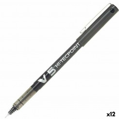 Ручка с жидкими чернилами Pilot V-5 Hi-Tecpoint Black 0,3 мм (12 шт.)