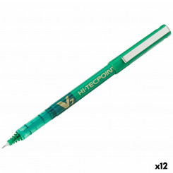 Liquid ink pen Pilot V-7 Hi-Tecpoint Green 0,5 mm (12 Units)