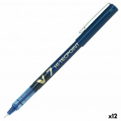 Liquid ink pen Pilot V-7 Hi-Tecpoint Blue 0,5 mm (12 Units)