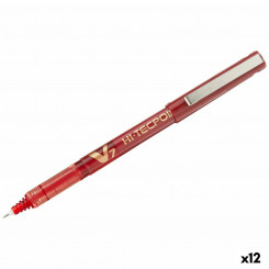 Liquid ink pen Pilot V7 Hi-Tecpoint Red 0,5 mm (12 Units)