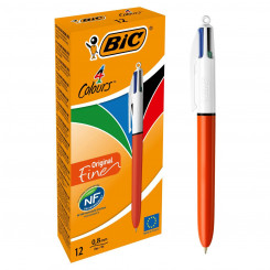 Pen Bic 4 värvi Original Fine Laetav 12 ühikut 0,3 mm