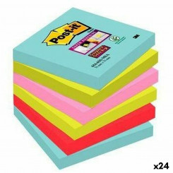 Наклейки для заметок Post-it Super Sticky, 76 x 76 мм, разноцветные (24 шт.)