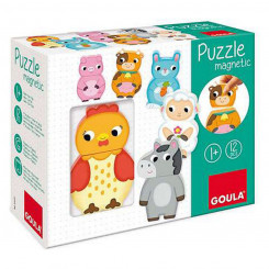 Personalisable Wooden Puzzle Goula Goula 455245 (12 pcs)