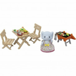 Dolls House Accessories Sylvanian Families The Elephant Girl and Her Picnic Set