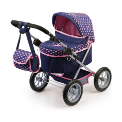 Кукольная коляска Reig Trendy Royal Special Version Blue Pink 45 см