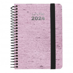 Дневник Grafoplas Ecojeans 2024 Розовый А6 10 х 15 см