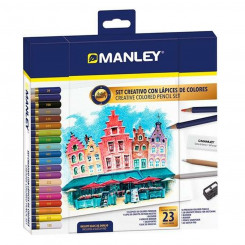 Набор для рисования Manley, 23 предмета, разноцветный