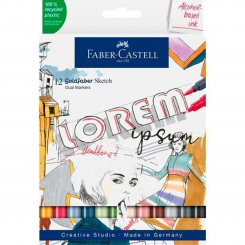 Набор фломастеров Faber-Castell Goldfaber Sketch Double, 12 шт.