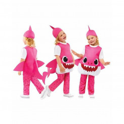 Costume for Children Baby Shark Pink 3 Pieces