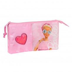 Kolmekordne kaasaskantav Barbie Girl Pink 22 x 12 x 3 cm