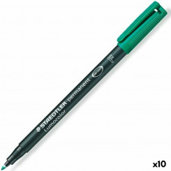 Перманентный маркер Staedtler Lumocolor 318 F Green (10 шт.)