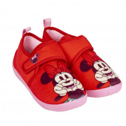 House Slippers Minnie Mouse Velcro Red