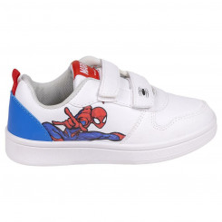 Spordijalatsid lastele Spiderman Velcro valge