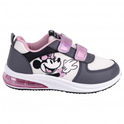 LED Trainers Minnie Mouse Velcro Grey
