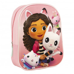 3D Школьная сумка Gabby's Dollhouse Розовый 25 х 31 х 10 см