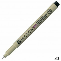 Marker pen/felt-tip pen Talens Sakura PIGMA MICRON 005 Black (12 Units)