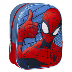 3D Детская сумка Человек-Паук Красный Синий 25 х 31 х 10 см