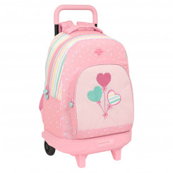 Школьный рюкзак на колесах BlackFit8 Globitos 33 x 45 x 22 см Розовый