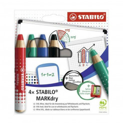 Набор маркеров Stabilo Markdry 4 шт. разноцветные