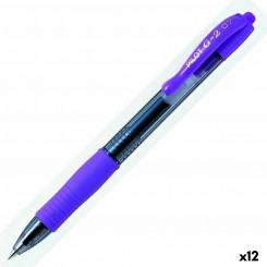 Gel pen Pilot G-2 Violet 0,7 mm (12 Units)