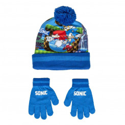 Hat & Gloves Sonic Blue (One size)