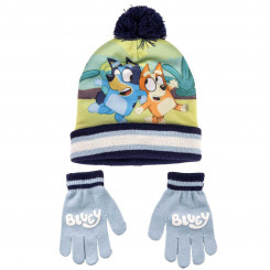 Hat & Gloves Bluey Blue (One size)
