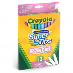 Pastelsete Crayola värvidega viltpliiatsite komplekt, pestav (12 ud)