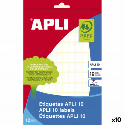Самоклеющиеся этикетки Apli White 10 листов 8 x 12 мм (10 шт.)