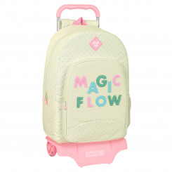 Школьный рюкзак на колесах Glow Lab Magic flow Бежевый 30 x 46 x 14 см