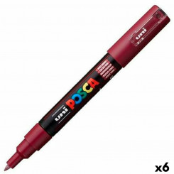 Маркер/фломастер POSCA PC-1M Красный Бордовый (6 шт.)