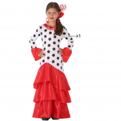Costume for Children Flamenco Dancer Red Spain (1 Unit)