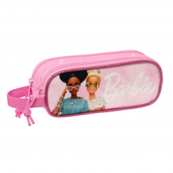 Kahe tõmblukuga pliiatsikarp Barbie Girl Roosa 21 x 8 x 6 cm