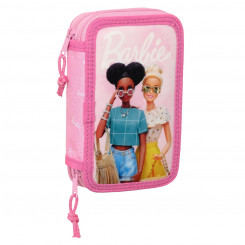 Koolikott Tarvikutega Barbie Girl Roosa 12.5 x 19.5 x 4 cm (28 Tükid, osad)