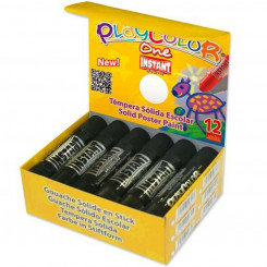 Tempera Playcolor Basic One Solid Black 12 Pieces