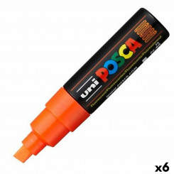 felt-tip pens POSCA PC-8K Orange 6 Units