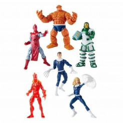 Tegevuskujud Hasbro Marvel Legends Fantastic Four Vintage 6 Tükid, osad