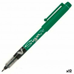 Liquid ink pen Pilot V Sign Green 0,6 mm (12 Units)