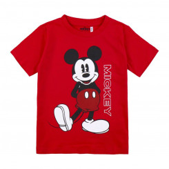 Laste Lühikeste varrukatega T-särk Mickey Mouse Punane