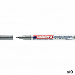 Постоянный маркер Edding 780 Серебристый (10 штук)